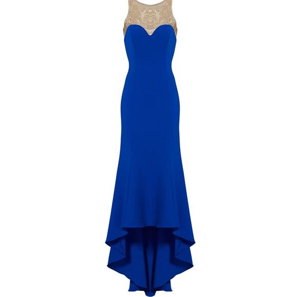 Marchesa Notte Royal Blue High Low Gown Size 6 - Picture 9 of 9